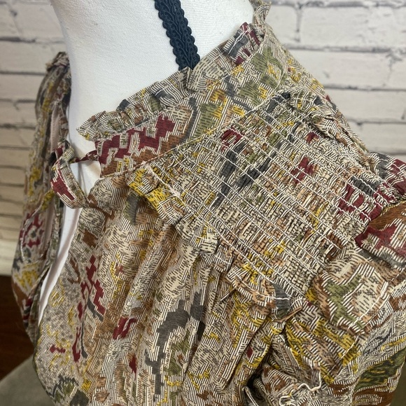 Elan Boho Smocked Long Sleeved Top size Medium - Picture 7 of 11
